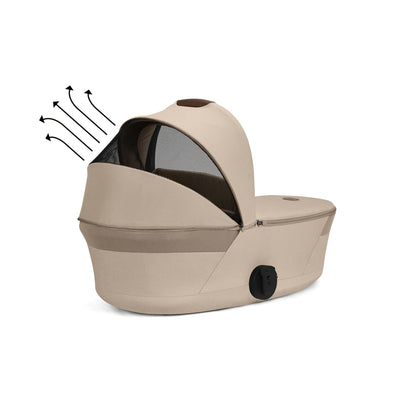 Cybex - Otroški voziček Balios S Lux z zložljivo košaro - Almond Beige (2v1)