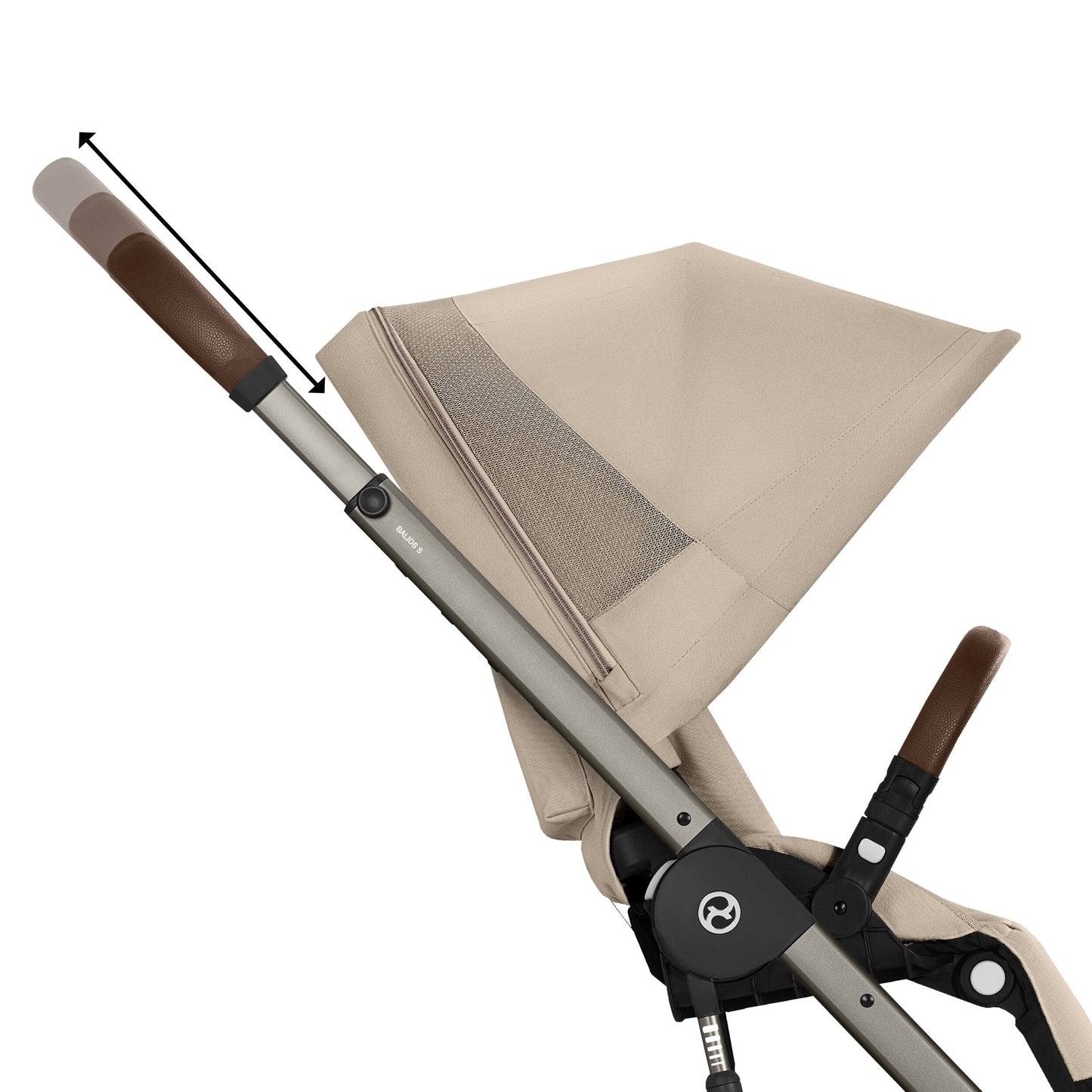 Cybex - Otroški voziček Balios S Lux z zložljivo košaro - Almond Beige (2v1)