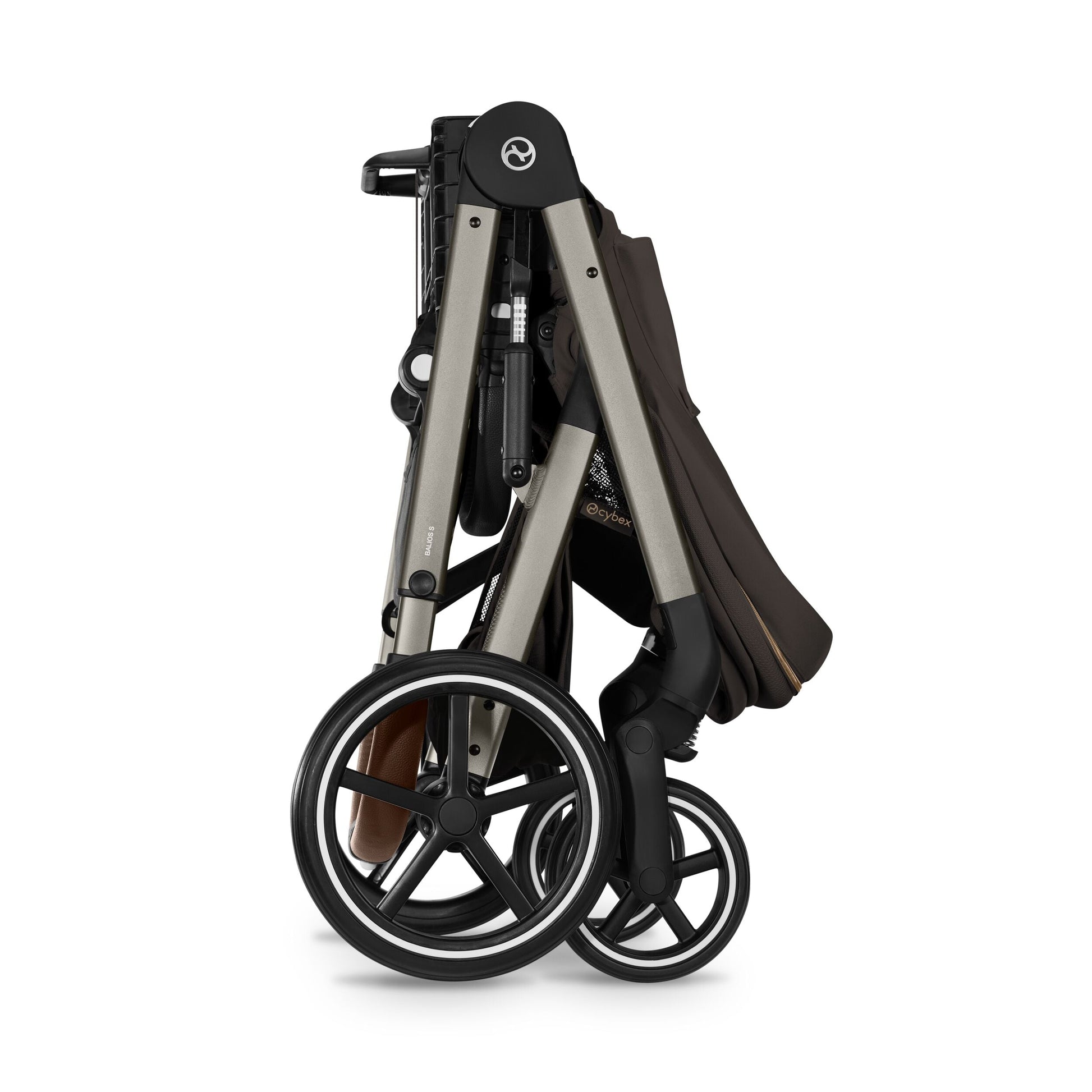 Cybex - Otroški voziček Balios S Lux z zložljivo košaro - Chocolate Brown (2v1)