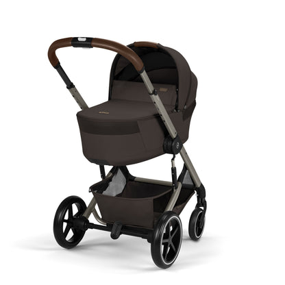 Cybex - Otroški voziček Balios S Lux z zložljivo košaro - Chocolate Brown (2v1)