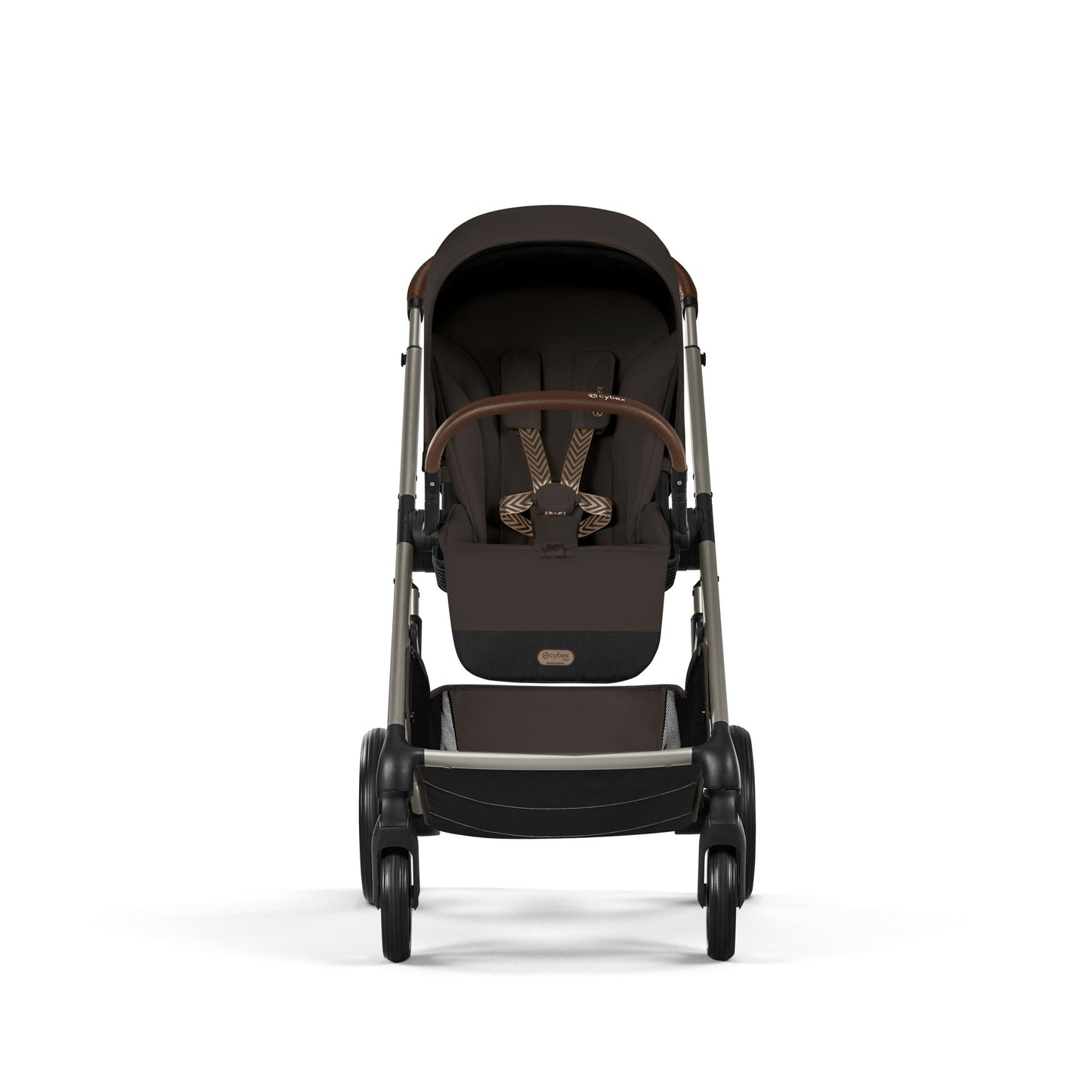 Cybex - Otroški voziček Balios S Lux z zložljivo košaro - Chocolate Brown (2v1)
