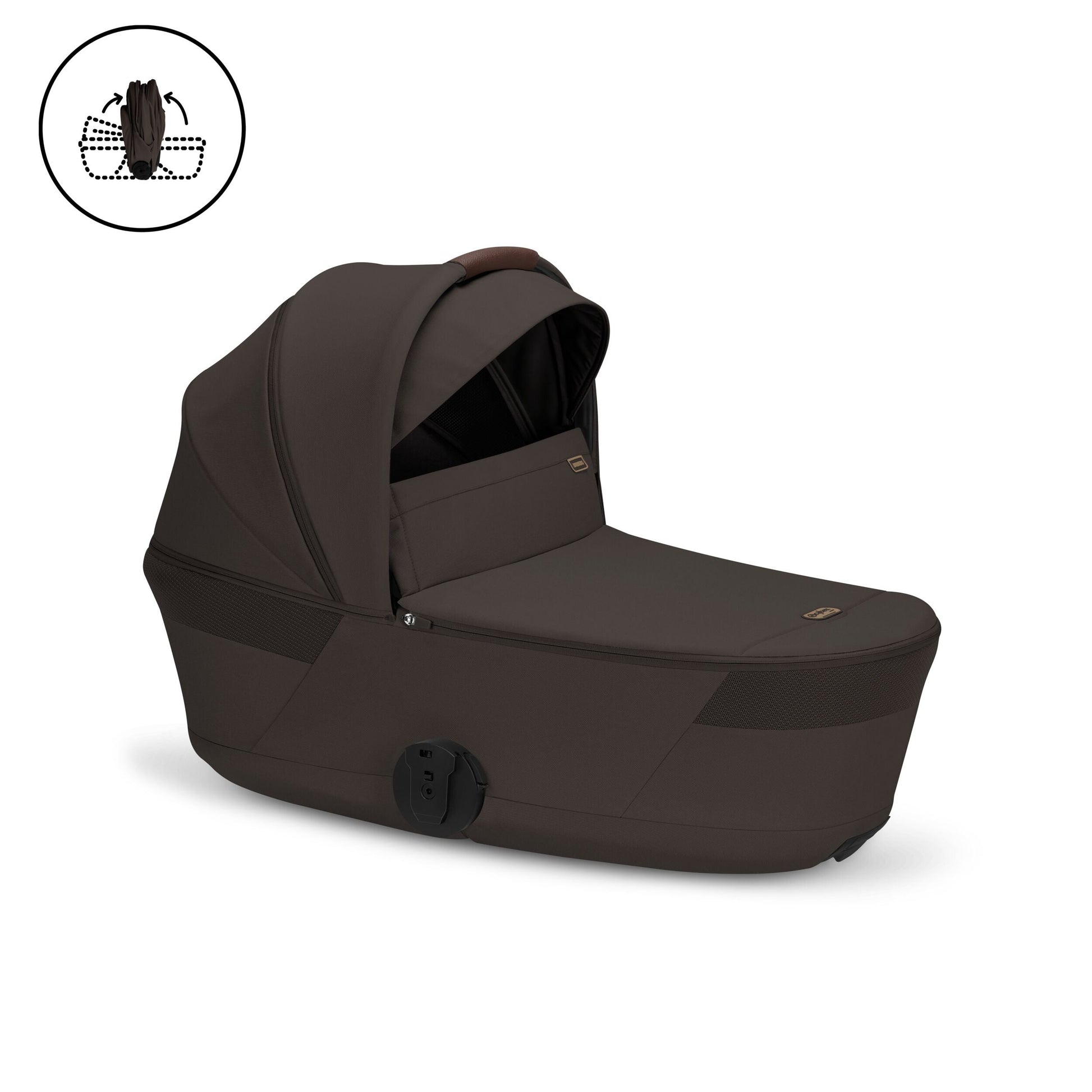 Cybex - Otroški voziček Balios S Lux z zložljivo košaro - Chocolate Brown (2v1)