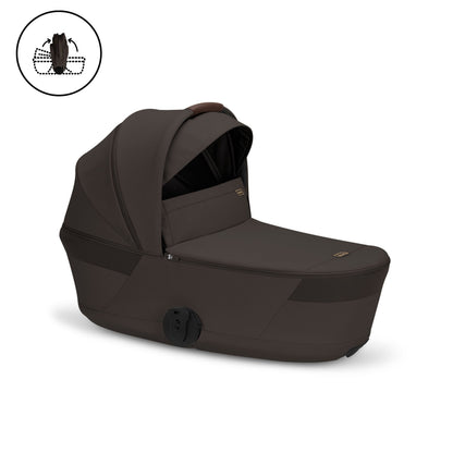 Cybex - Otroški voziček Balios S Lux z zložljivo košaro - Chocolate Brown (2v1)
