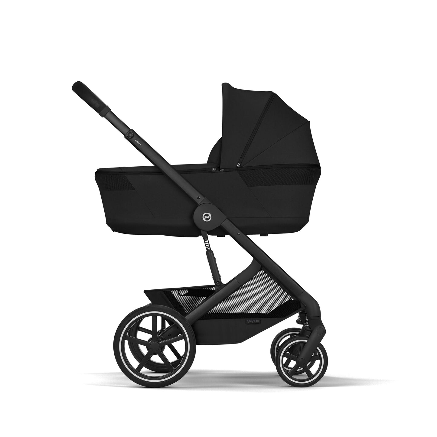 Cybex - Otroški voziček Balios S Lux z zložljivo košaro - Moon Black (2v1)