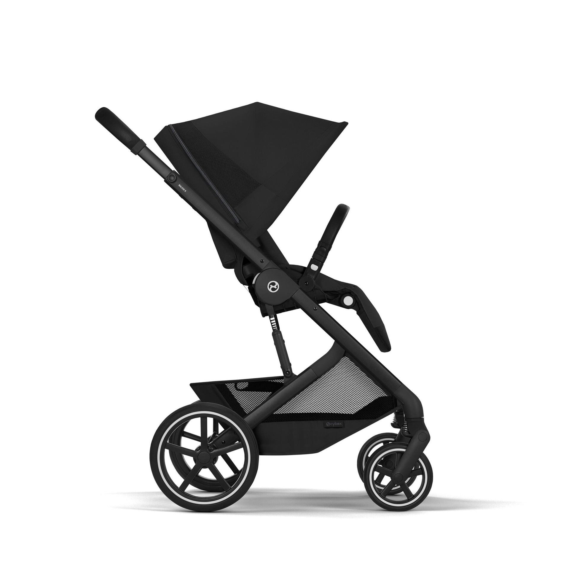 Cybex - Otroški voziček Balios S Lux z zložljivo košaro - Moon Black (2v1)