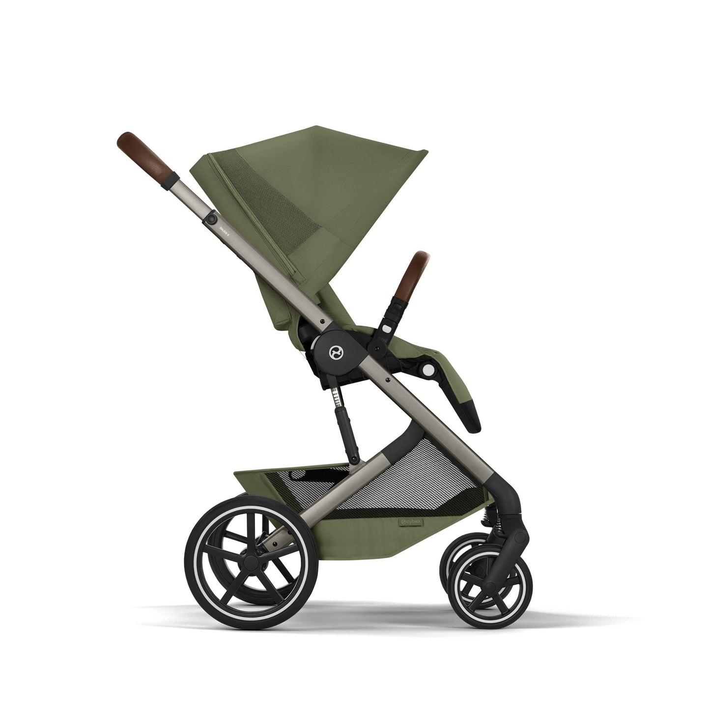 Cybex - Otroški voziček Balios S Lux z zložljivo košaro - Moss Green (2v1)