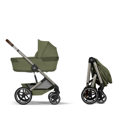Cybex - Otroški voziček Balios S Lux z zložljivo košaro - Moss Green (2v1)