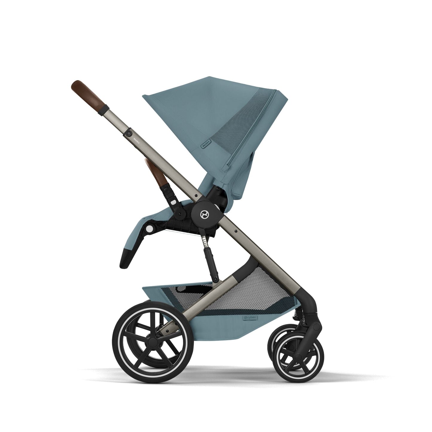 Cybex - Otroški voziček Balios S Lux z zložljivo košaro - Stormy Blue (2v1)