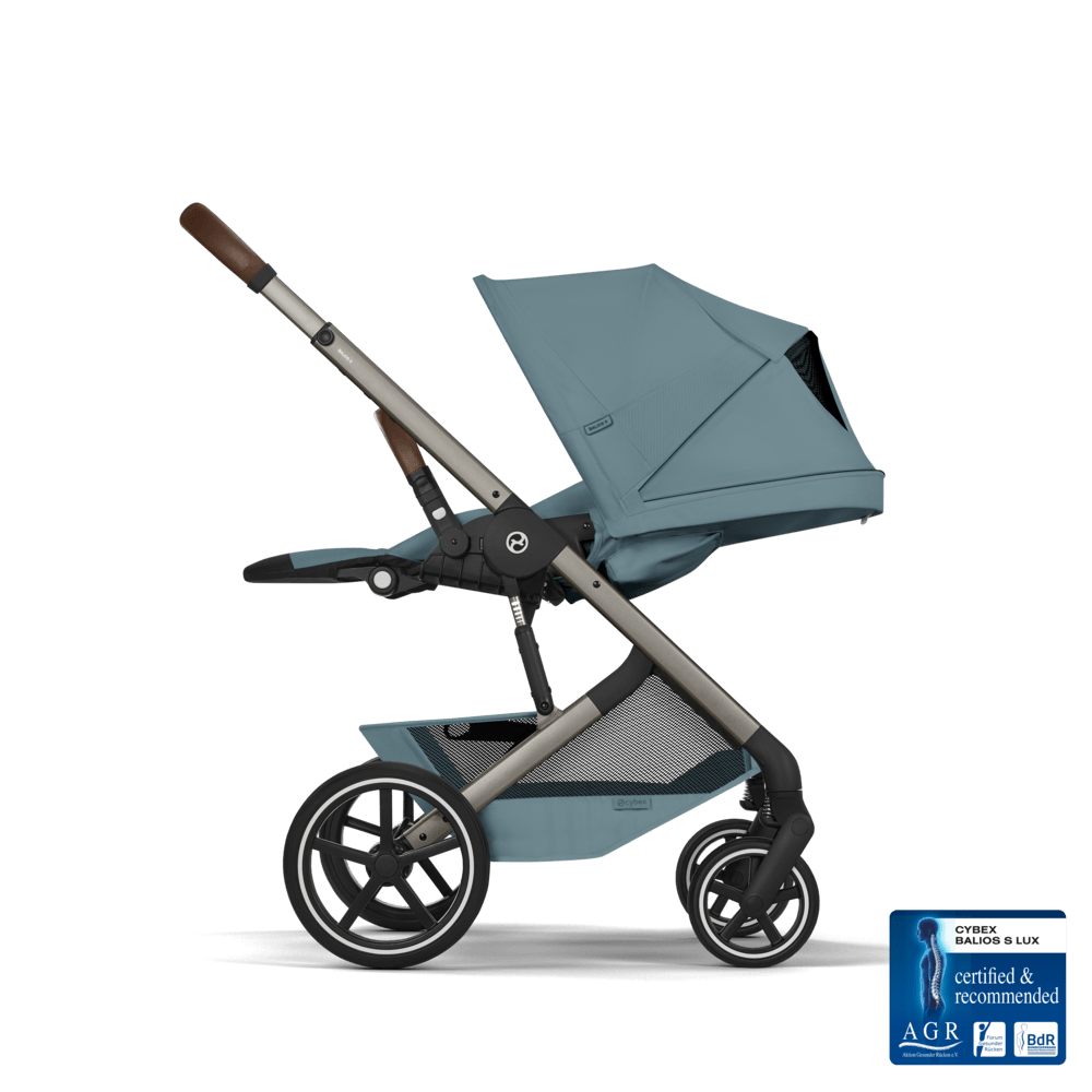 Cybex - Otroški voziček Balios S Lux z zložljivo košaro - Stormy Blue (2v1)