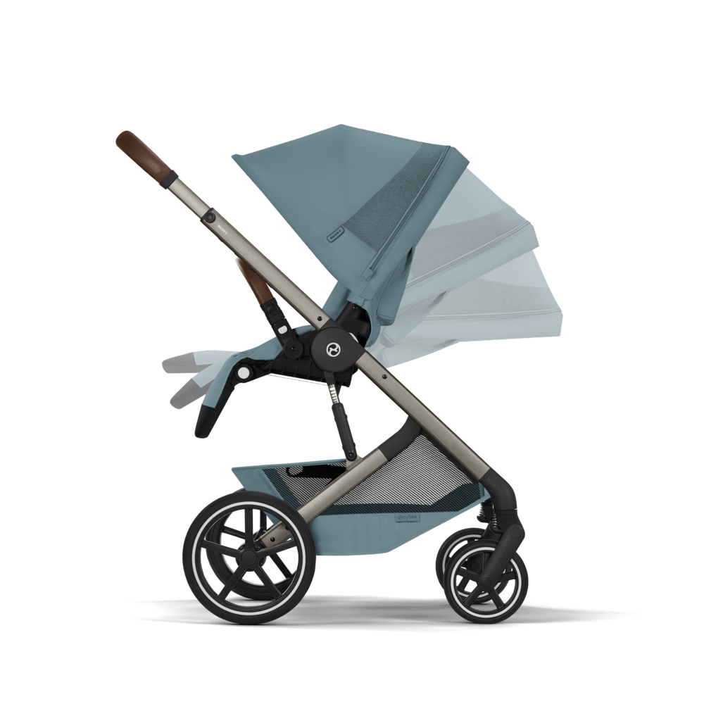 Cybex - Otroški voziček Balios S Lux z zložljivo košaro - Stormy Blue (2v1)