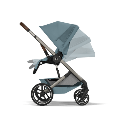 Cybex - Otroški voziček Balios S Lux z zložljivo košaro - Stormy Blue (2v1)