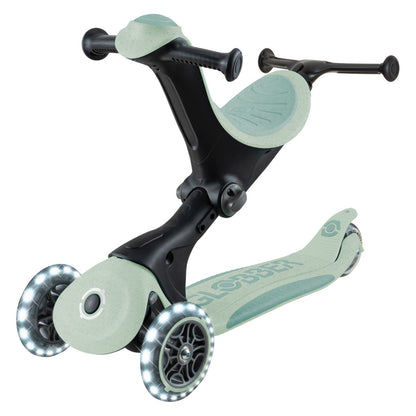 Globber - Skiro GO UP Deluxe 360°, zložljiv, svetleča kolesa - Pistacija