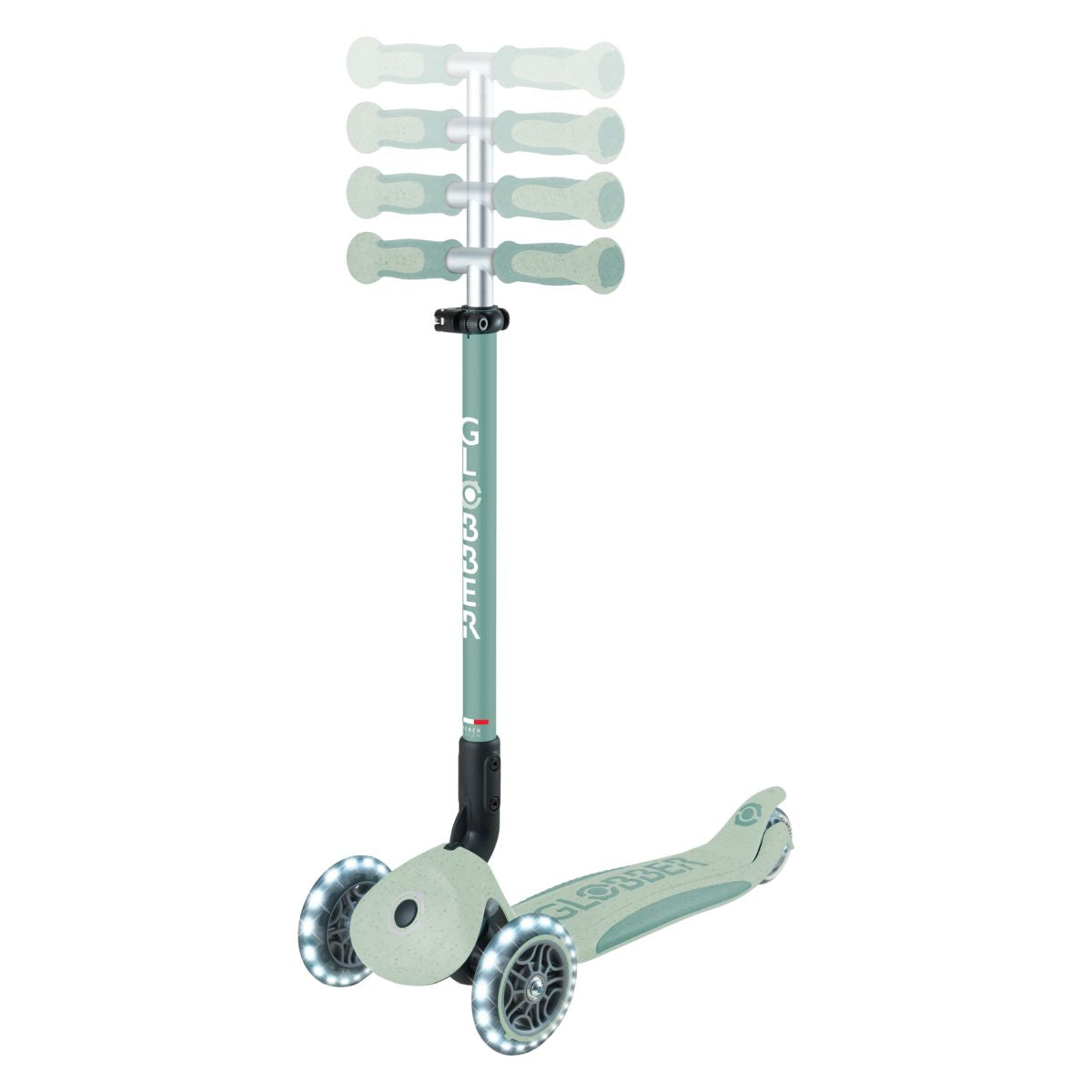Globber - Skiro GO UP Deluxe 360°, zložljiv, svetleča kolesa - Pistacija