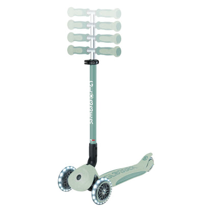 Globber - Skiro GO UP Deluxe 360°, zložljiv, svetleča kolesa - Pistacija