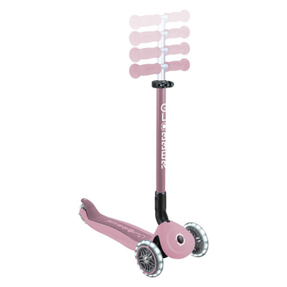 Globber - Skiro GO UP Active ECO Lights, zložljiv, svetleča kolesa - Roza
