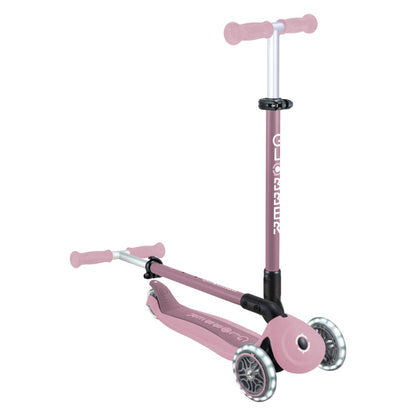 Globber - Skiro GO UP Active ECO Lights, zložljiv, svetleča kolesa - Roza