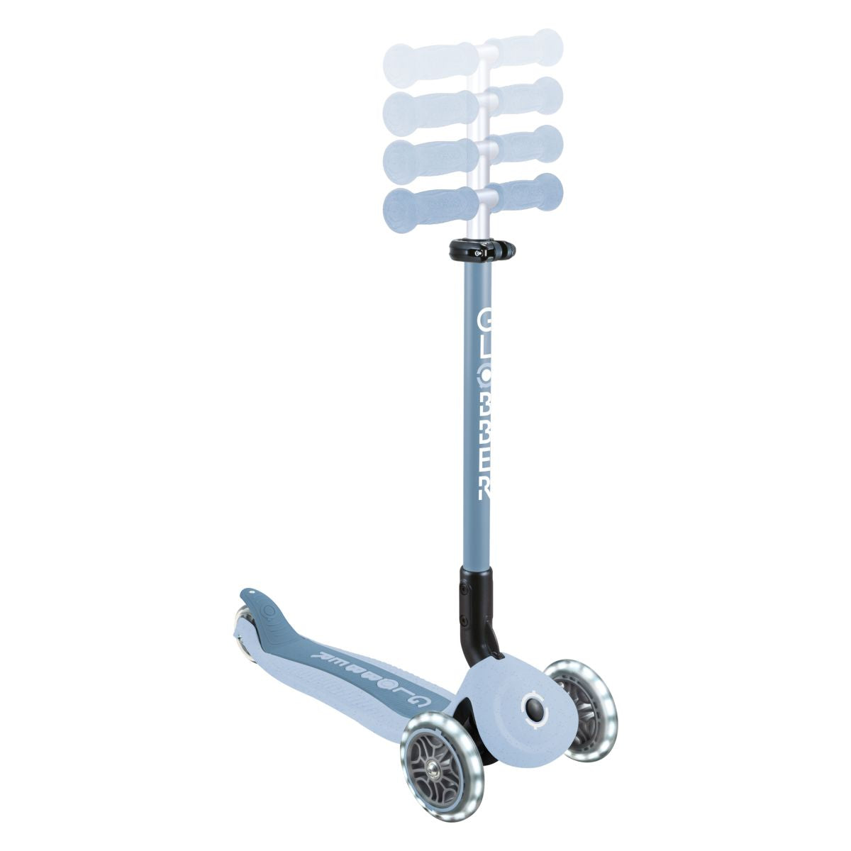 Globber - Skiro GO UP Active ECO Lights, zložljiv, svetleča kolesa - Moder