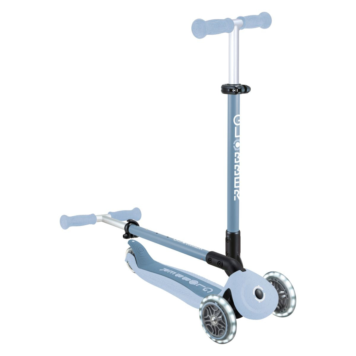 Globber - Skiro GO UP Active ECO Lights, zložljiv, svetleča kolesa - Moder