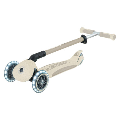 Globber - Skiro GO UP Deluxe 360°, zložljiv, svetleča kolesa - Bež