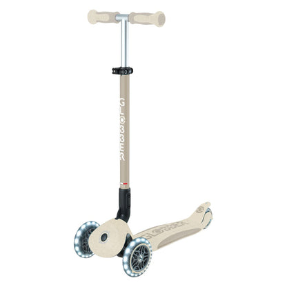 Globber - Skiro GO UP Deluxe 360°, zložljiv, svetleča kolesa - Bež