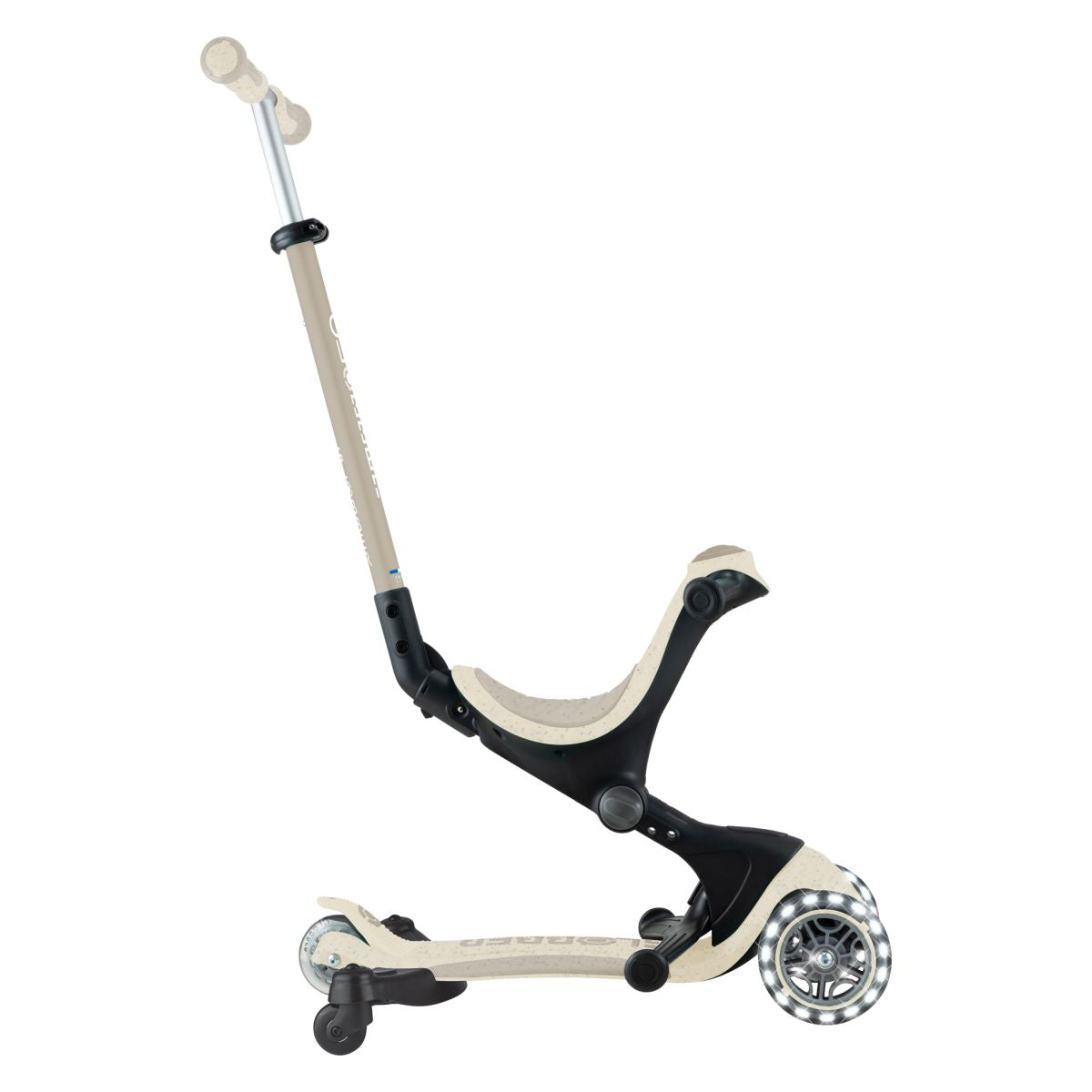 Globber - Skiro GO UP Deluxe 360°, zložljiv, svetleča kolesa - Bež