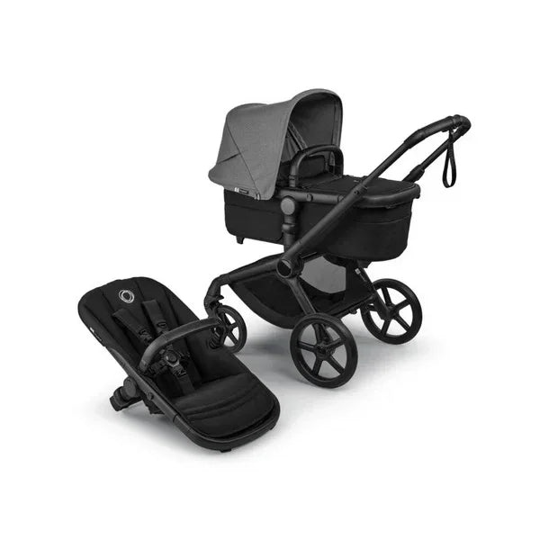 Bugaboo - Otroški voziček Fox 5 Renew Black/Heritage Black - Moon Grey (2v1)