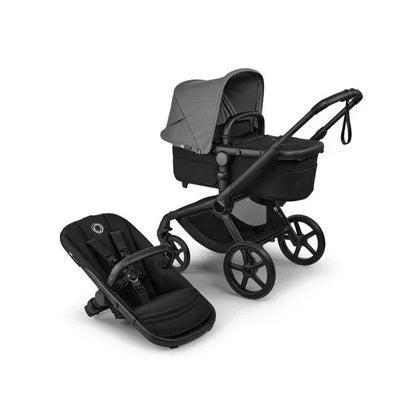 Bugaboo - Otroški voziček Fox 5 Renew Black/Heritage Black - Moon Grey (2v1)