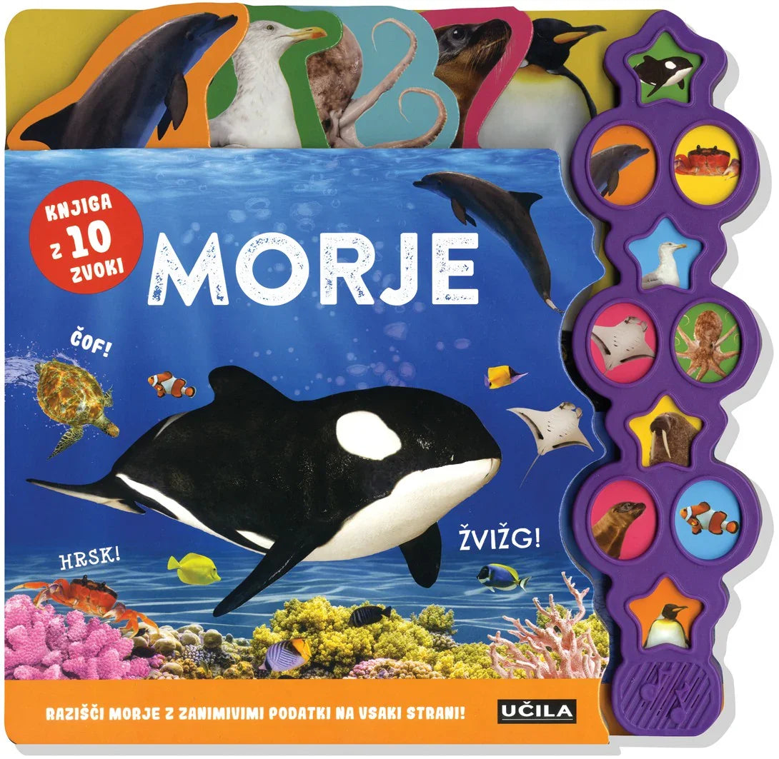 Učila - Knjiga z 10 zvoki - Morje - U006763 Luxbaby