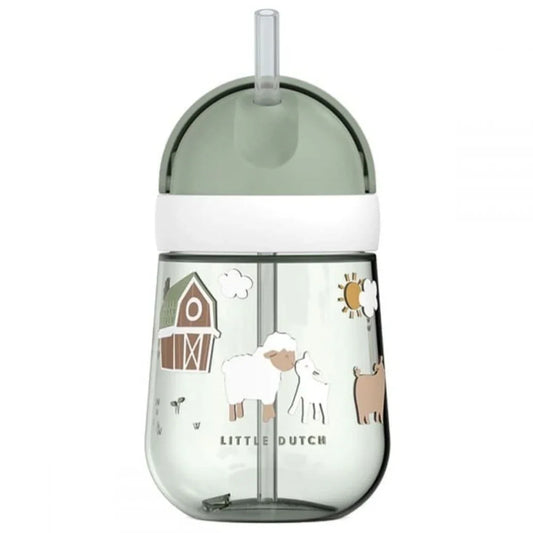 Little Dutch - Steklenička s slamico - Little Farm - 108014065399 Luxbaby