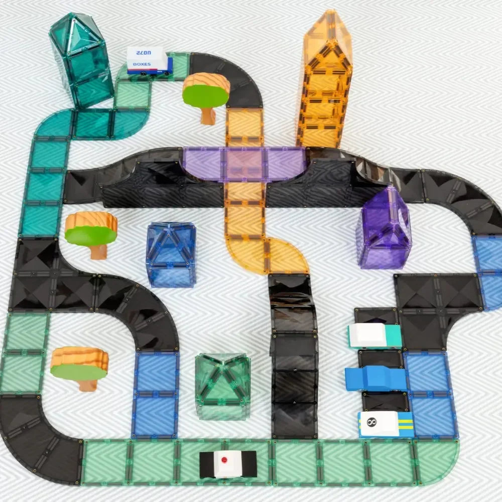 Connetix - Magnetne ploščice - Roads, Ramps & Intersections Pack (16 kosov)