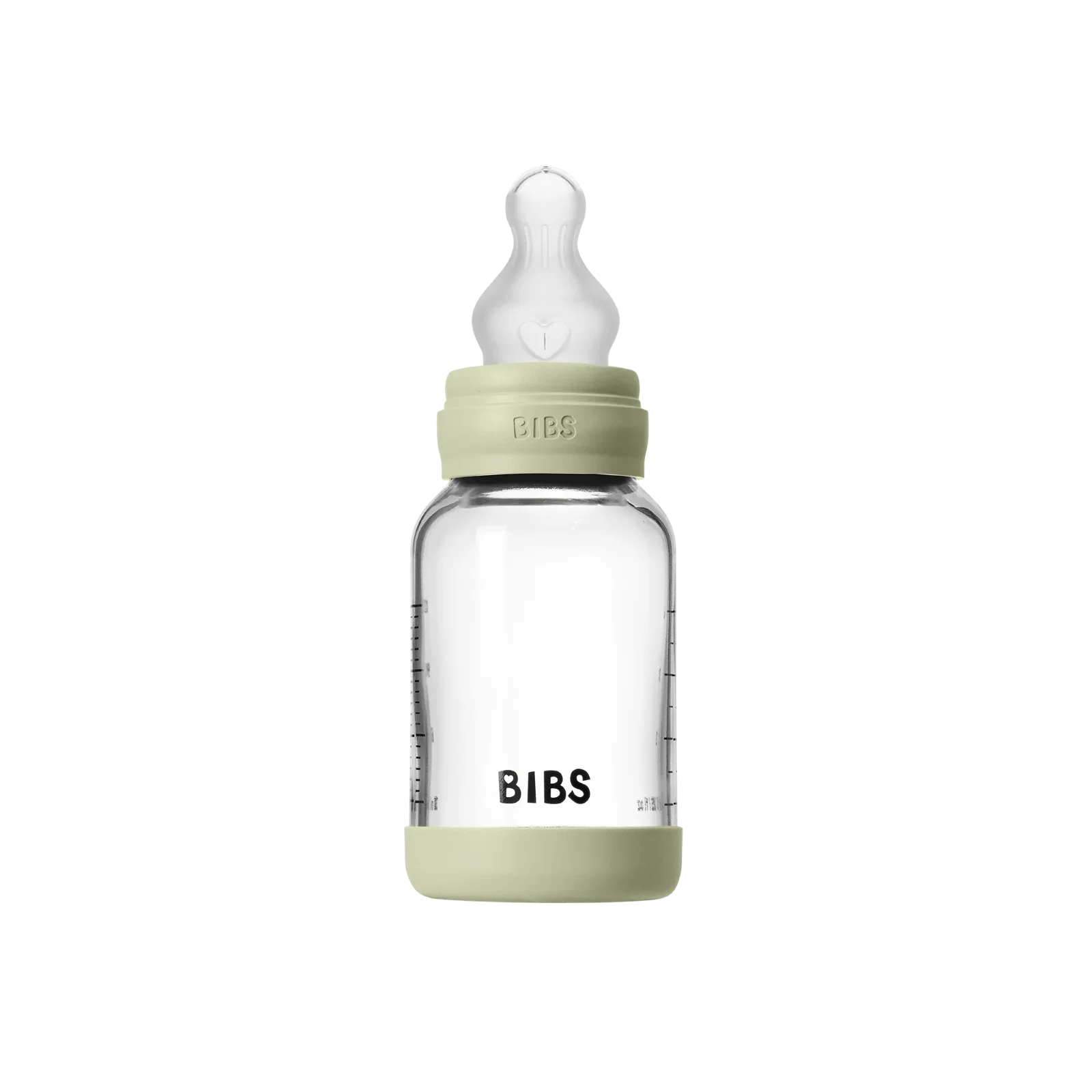 BIBS - Otroška steklena steklenička 120 ml, silikon - Sage (počasni pretok) - 50191250 Luxbaby