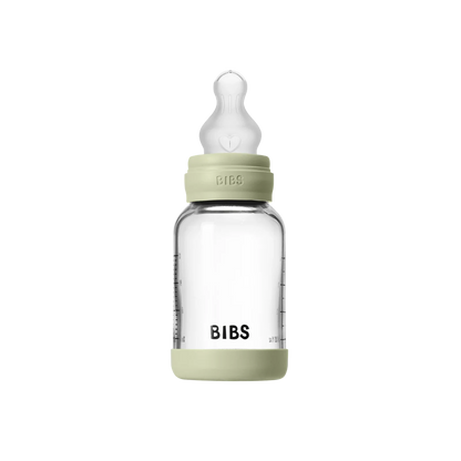 BIBS - Otroška steklena steklenička 120 ml, silikon - Sage (počasni pretok) - 50191250 Luxbaby