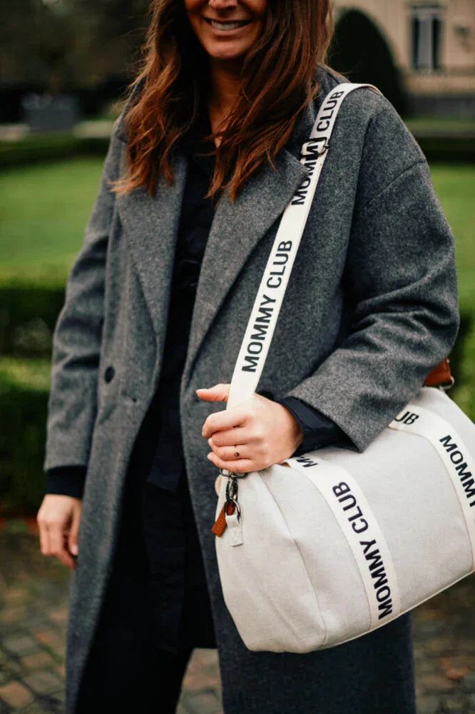 Childhome - Torba Mommy Club Signature - Canvas Off White - CWMCSCOW Luxbaby