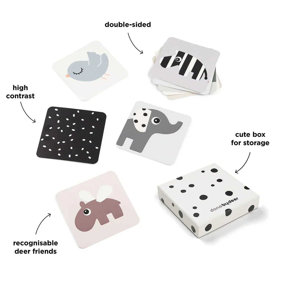 Done by Deer - Kontrastne kartice - Prijatelji jelena