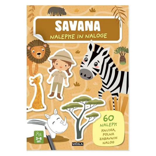 Učila - Savana - Knjiga z nalepkami - U007082 Luxbaby