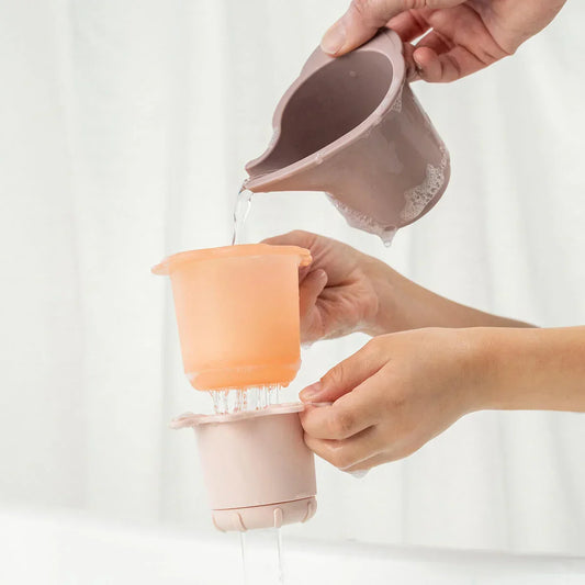 Done by Deer - Vodne igračke & zložljive skodelice 3-pack Elphee - Powder - DBD4856351 Luxbaby