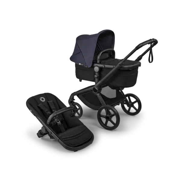 Bugaboo - Otroški voziček Fox 5 Renew Black/Heritage Black - Deep Indigo (2v1)