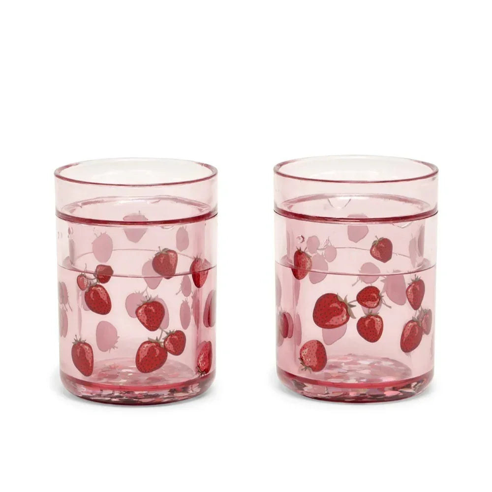 Konges Sløjd - 2-delni set kozarcev z bleščicami - Fragola