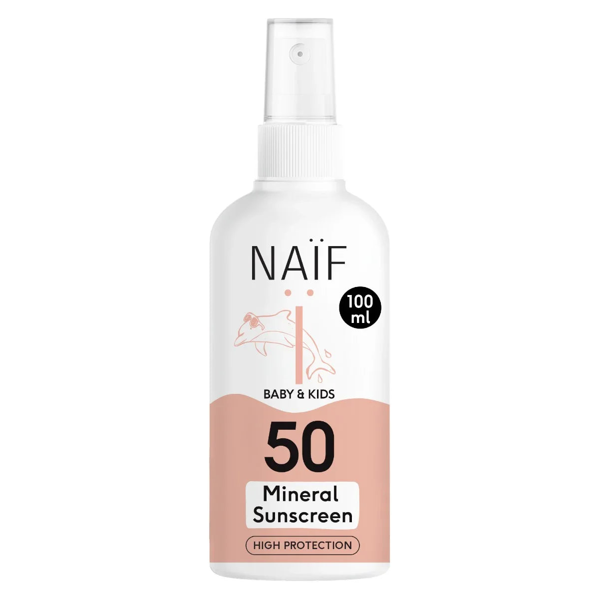 Naif - Mineralna sončna krema za dojenčke in otroke v razpršilu ZF 50 (100ml) - SB013 Luxbaby