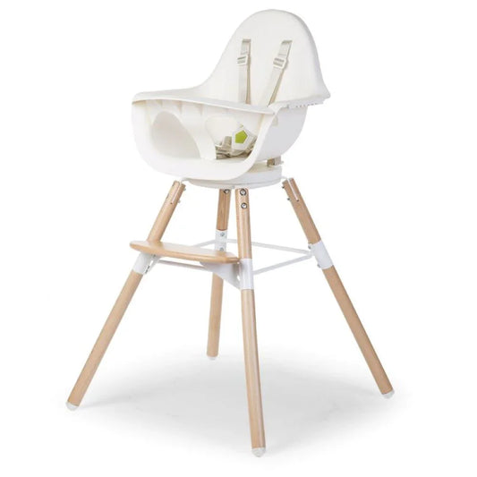 Childhome - Otroški stol Evolu ONE 80° - White/Natural - CHEVO180NW Luxbaby
