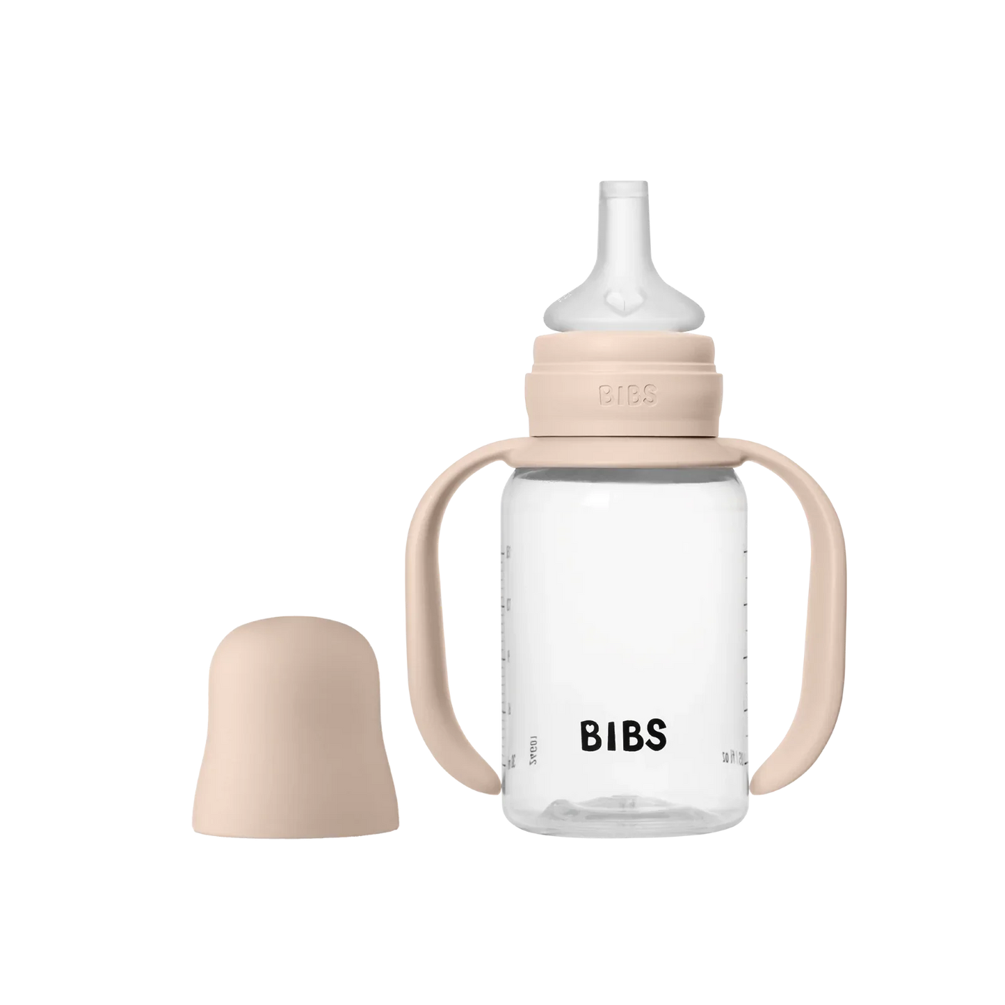 BIBS - Steklenička za učenje pitje, silikon - Blush - 50211244 Luxbaby