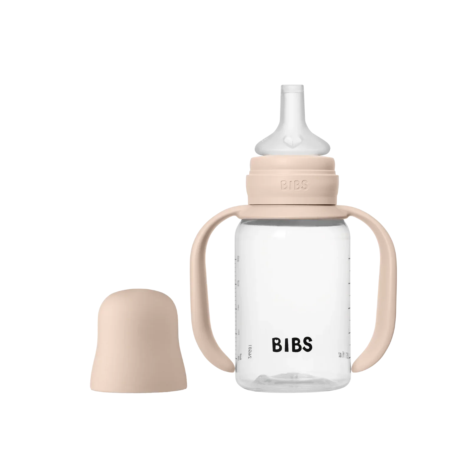 BIBS - Steklenička za učenje pitje, silikon - Blush - 50211244 Luxbaby