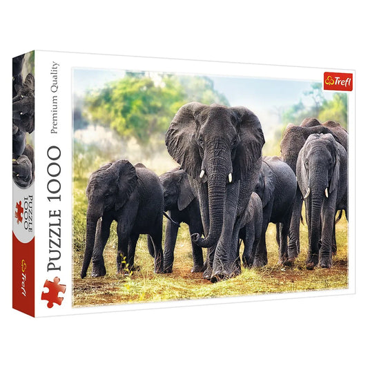 Trefl - Sestavljanka - Afriški sloni (1000 kosov) - T979234 Luxbaby
