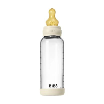 BIBS - Otroška steklena steklenička 240 ml, lateks - Ivory (srednji pretok) - 5020216 Luxbaby