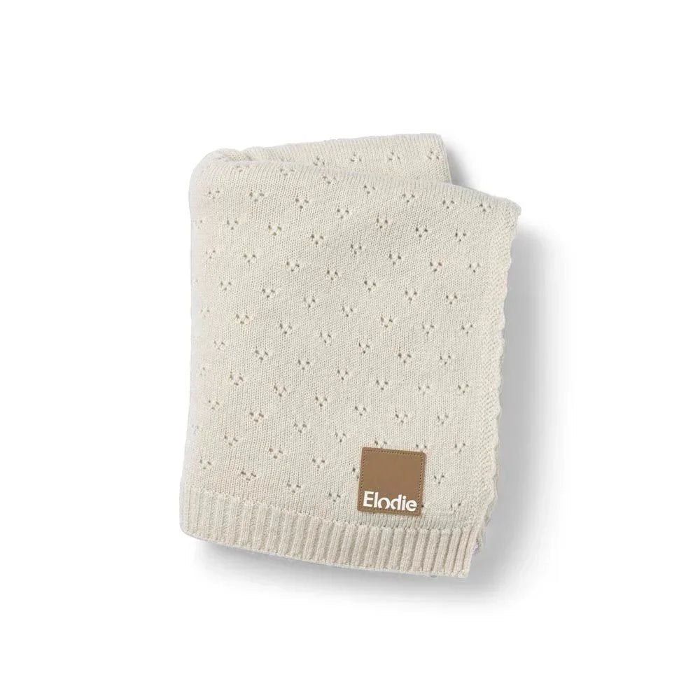 Elodie - Pletena odejica Pointelle - Creamy White