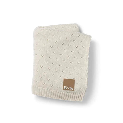 Elodie - Pletena odejica Pointelle - Creamy White