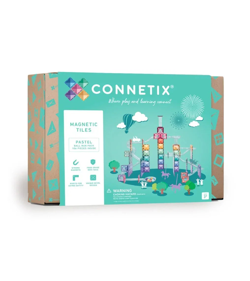 Connetix - Magnetne ploščice - Pastel Ball Run Pack (106 kosov)