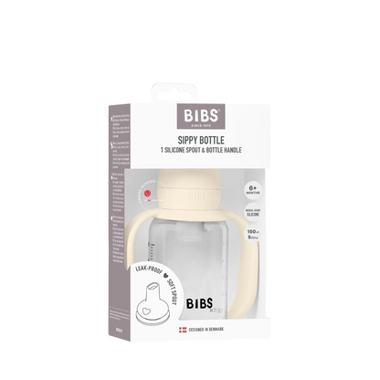 BIBS - Steklenička za učenje pitje, silikon - Ivory - 50211216 Luxbaby