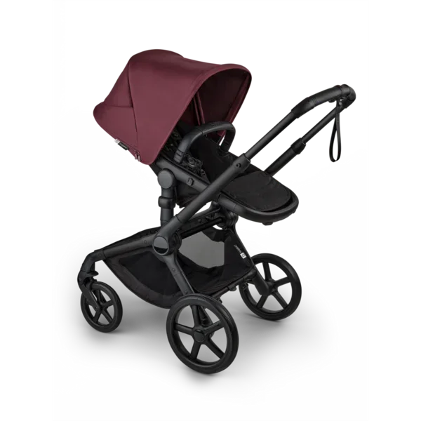 Bugaboo - Otroški voziček Fox 5 Renew Black/Heritage Black - Dark Cherry (2v1)