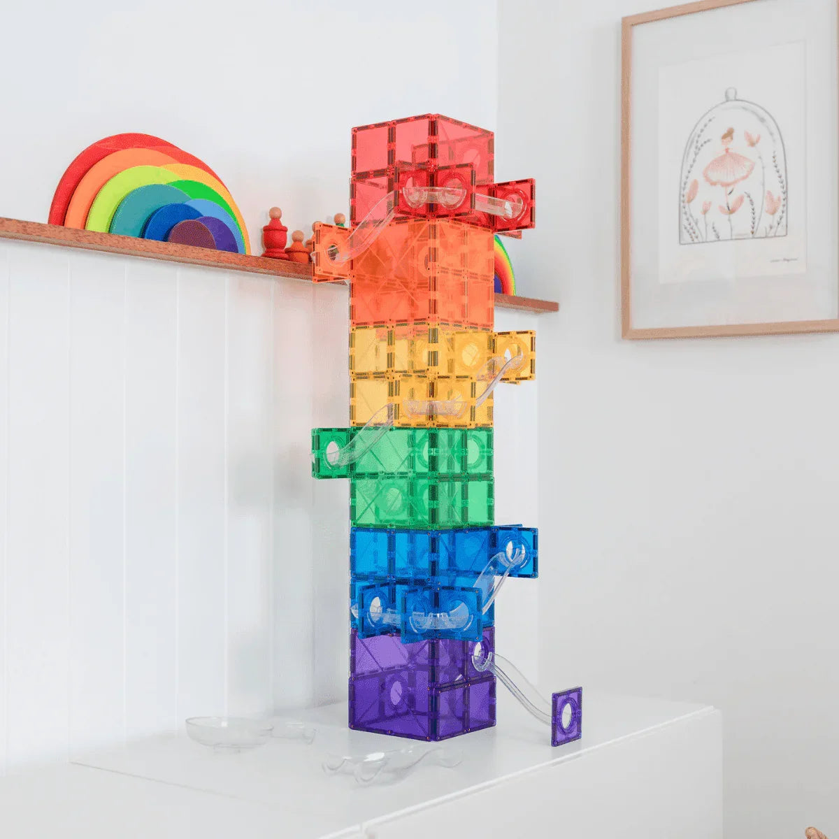 Connetix - Magnetne ploščice - Super Ball Run (134 kosov) - CT-R-00134-BR Luxbaby